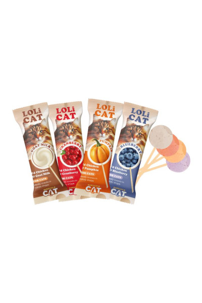 EUROGOLD CAT LOLİCAT KEDİ ÖDÜL LOLİPOP 1.5 GR  KARIŞIK - 15'Lİ .5